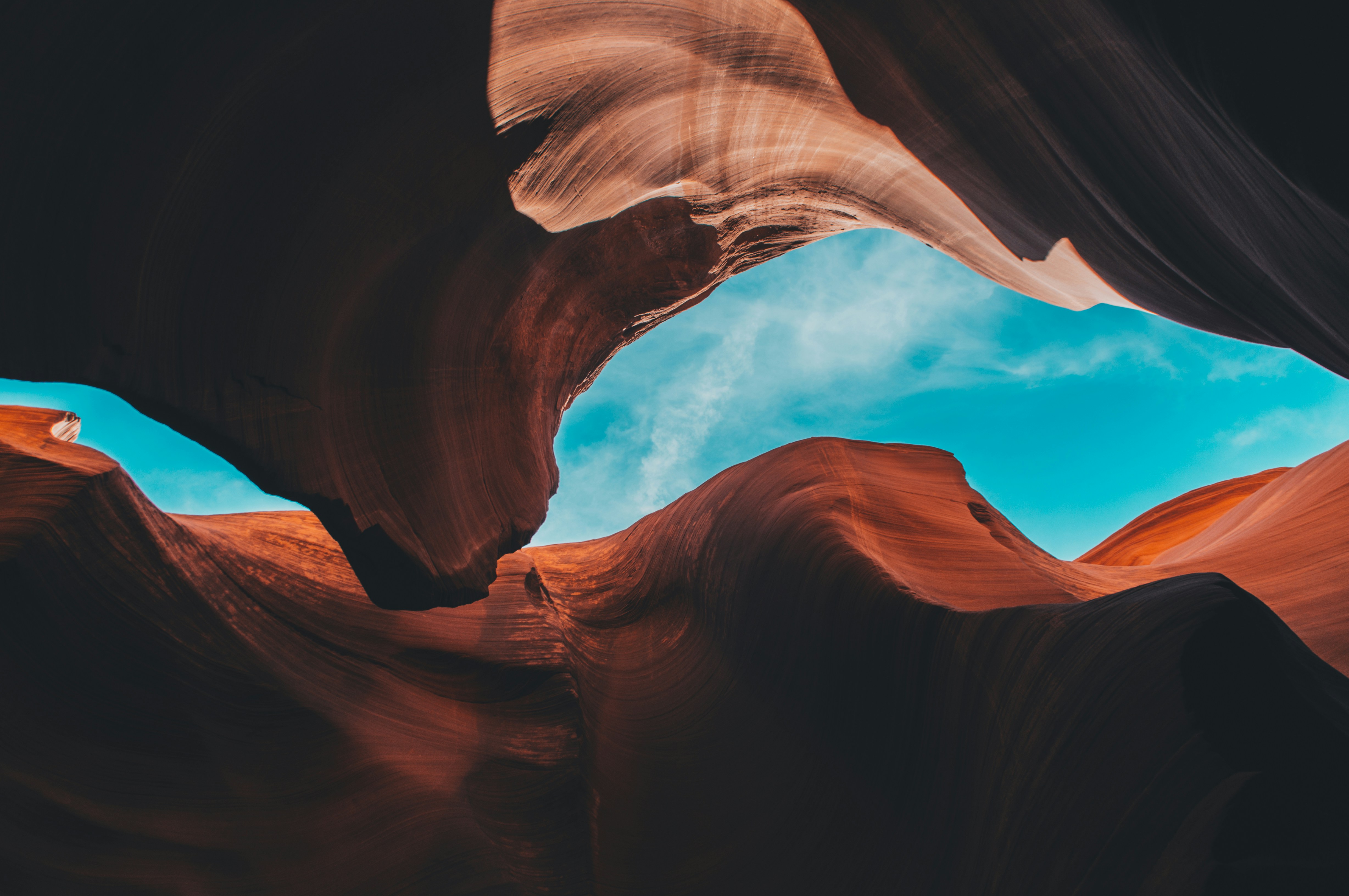 Canyon opening toward the sky